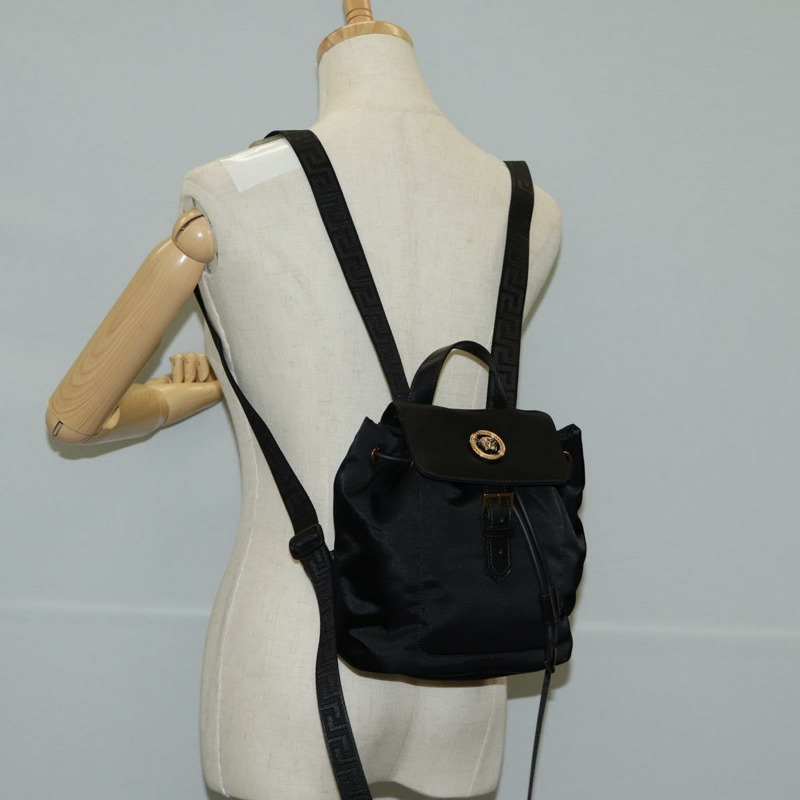 【日本直送】VERSACE 背包 尼龍 黑金 正品 118732V-25