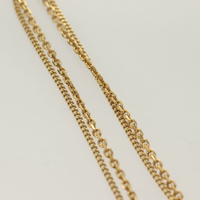 【日本直送】Christian Dior 雙鏈項鍊 金屬 金色 正品 121274M-7