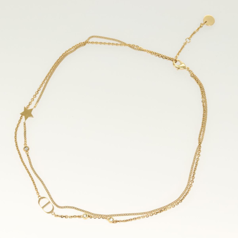 【日本直送】Christian Dior 雙鏈項鍊 金屬 金色 正品 121274M-11