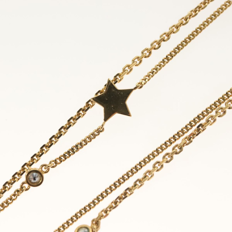 【日本直送】Christian Dior 雙鏈項鍊 金屬 金色 正品 121274M-14