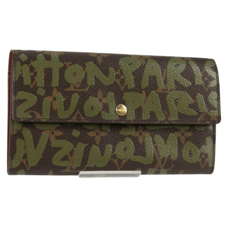 【日本直送】路易威登 Monogram 塗鴉 Porte Monnaie Credit 卡其色 M92188 正品 126649V-0