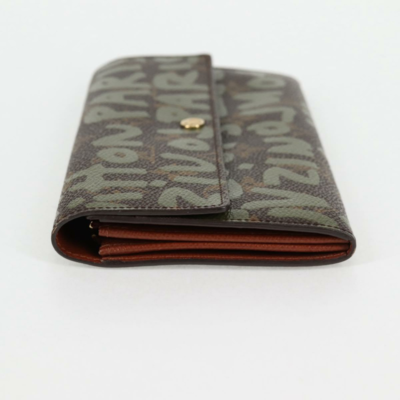 【日本直送】路易威登 Monogram 塗鴉 Porte Monnaie Credit 卡其色 M92188 正品 126649V-2