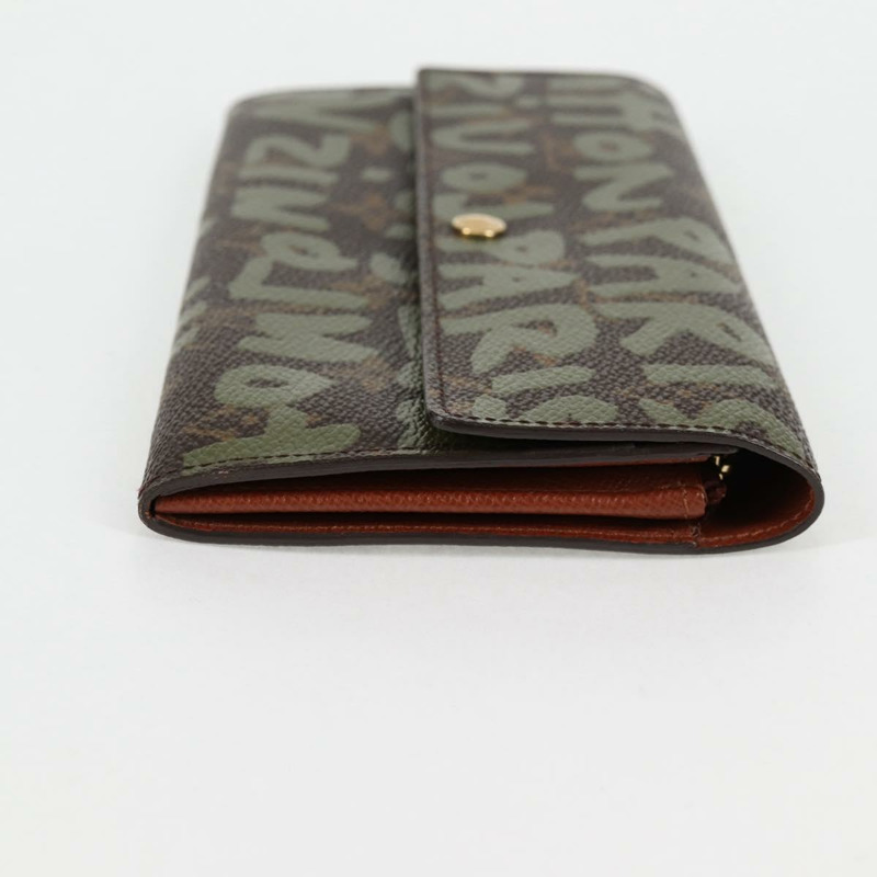 【日本直送】路易威登 Monogram 塗鴉 Porte Monnaie Credit 卡其色 M92188 正品 126649V-3