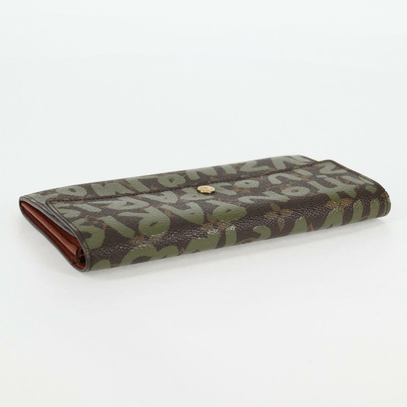 【日本直送】路易威登 Monogram 塗鴉 Porte Monnaie Credit 卡其色 M92188 正品 126649V-4