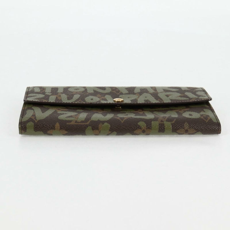 【日本直送】路易威登 Monogram 塗鴉 Porte Monnaie Credit 卡其色 M92188 正品 126649V-5