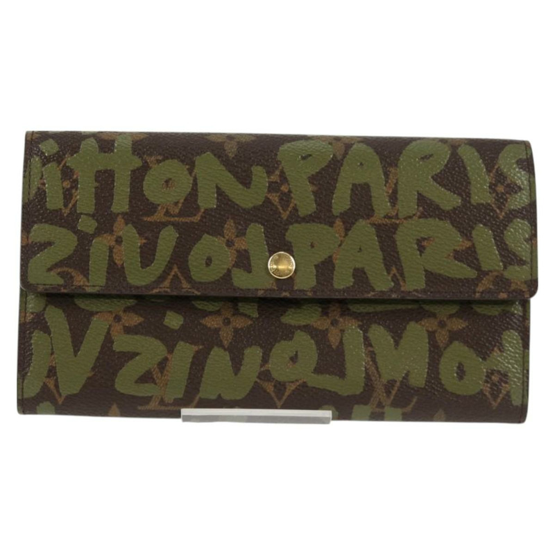 【日本直送】路易威登 Monogram 塗鴉 Porte Monnaie Credit 卡其色 M92188 正品 126649V-12