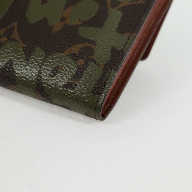 【日本直送】路易威登 Monogram 塗鴉 Porte Monnaie Credit 卡其色 M92188 正品 126649V-15