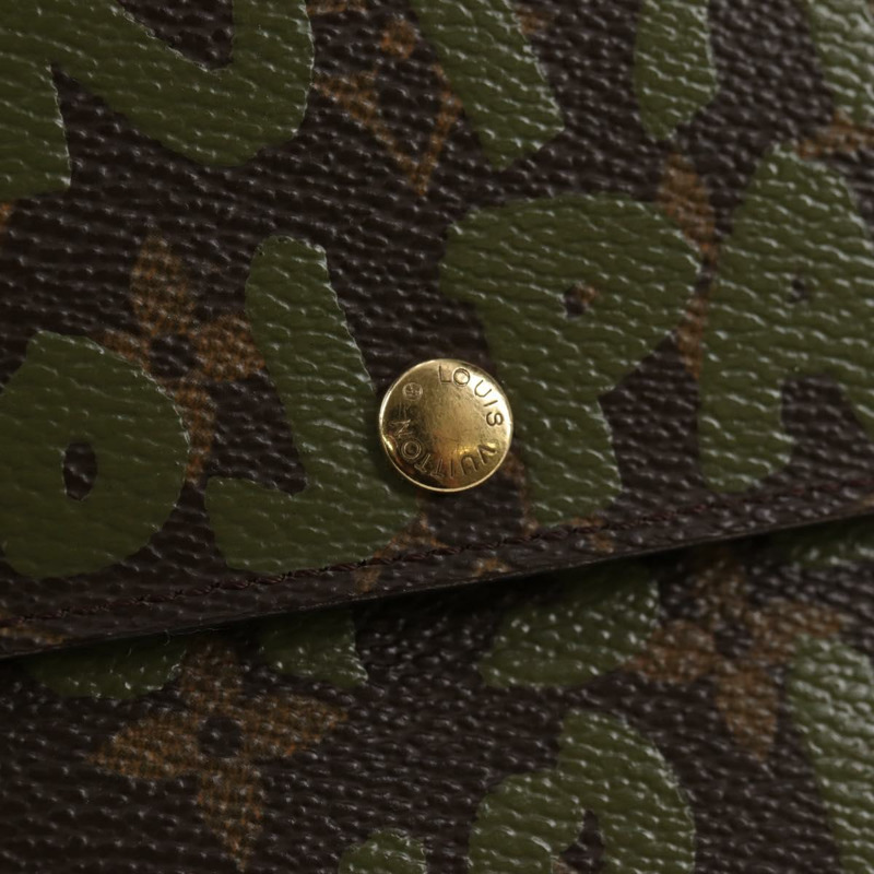 【日本直送】路易威登 Monogram 塗鴉 Porte Monnaie Credit 卡其色 M92188 正品 126649V-16