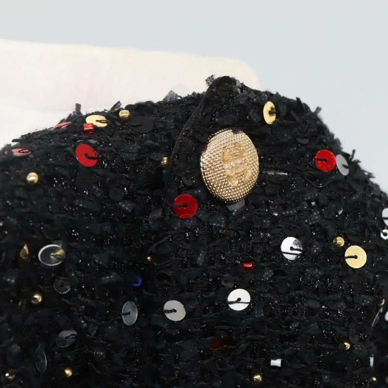 【日本直送】香奈兒 (CHANEL) 連身襯衫 花呢 黑色 CC 正品 126348M-8