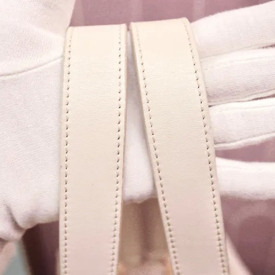 Chanel 象牙白色束口袋 水桶包 背包-4