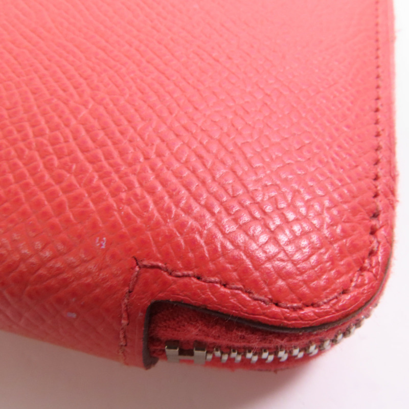 HERMES Epsom皮革Azap Silk In Long Wallet銀扣長錢包T5 Rose Jaipur-6