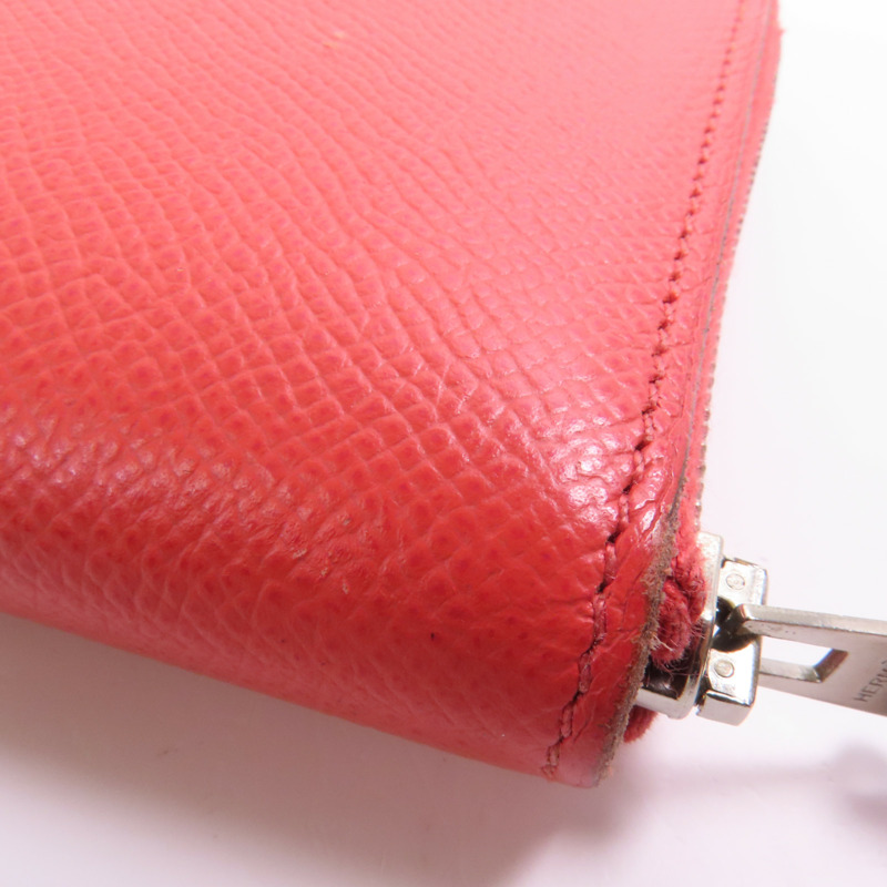 HERMES Epsom皮革Azap Silk In Long Wallet銀扣長錢包T5 Rose Jaipur-7