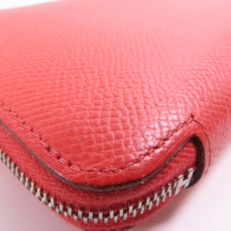 HERMES Epsom皮革Azap Silk In Long Wallet銀扣長錢包T5 Rose Jaipur-8