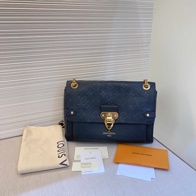 98新Louis Vuitton路易威登  黑金全皮VAVIN系列小號鏈條包 可斜挎單肩  XQ特別優雅低調的一隻-0