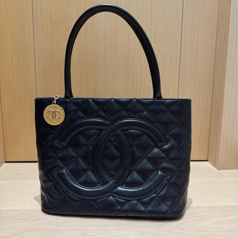 CHANEL 魚子醬皮黑色托特包 手提包