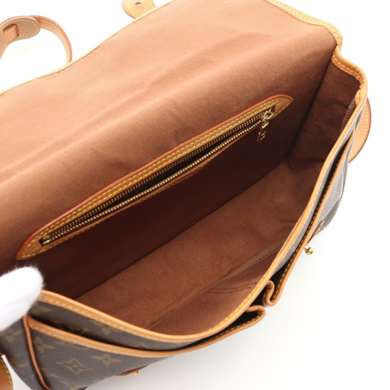 LOUIS VUITTON Gibeciere 中型斜背包 M42247 字母帆布 二手 LV-2