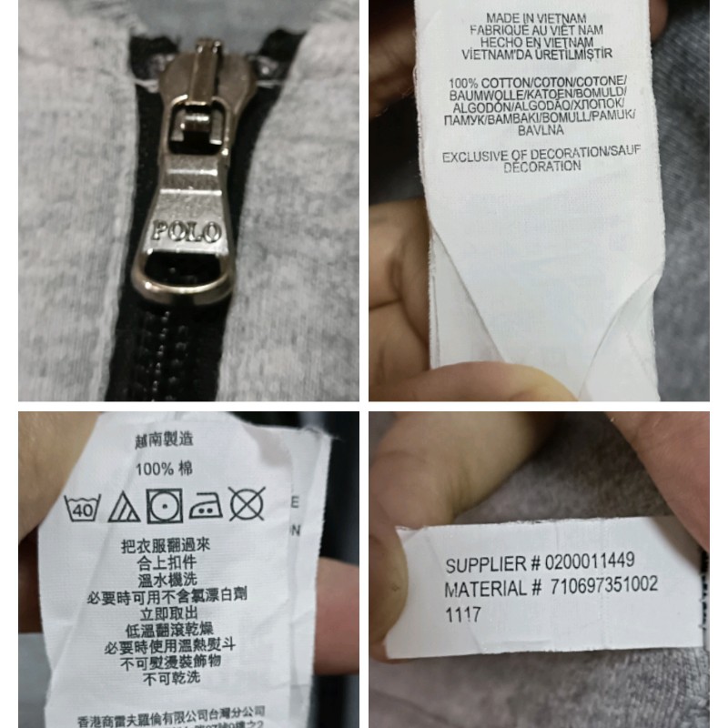 Polo Ralph Lauren RL 灰色 棒球外套 男XS-5