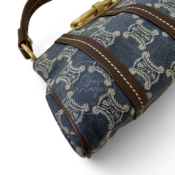 [Pre-owned] Celine Vintage Pairs Macadam Denim Shoulder Bag-10