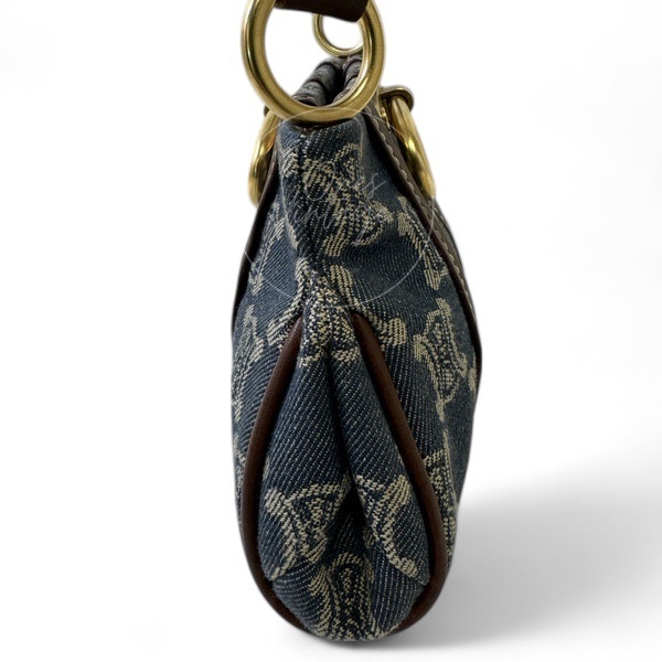 [Pre-owned] Celine Vintage Pairs Macadam Denim Shoulder Bag-11