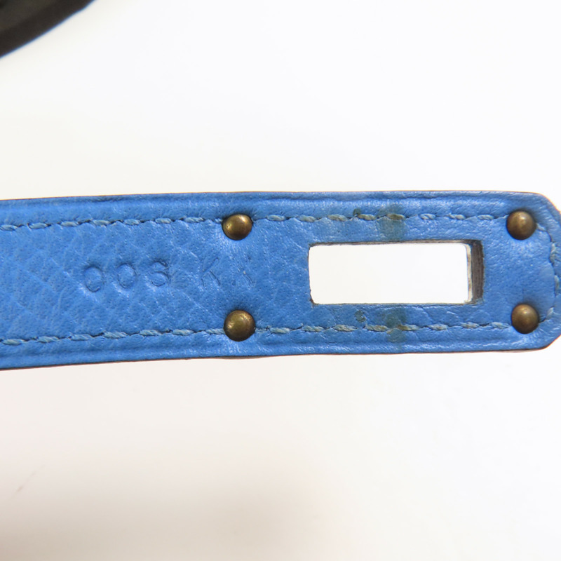 HERMES Epsom皮革Kelly Wallet銀扣長錢包Colvert Blue/Blue Nuit-10