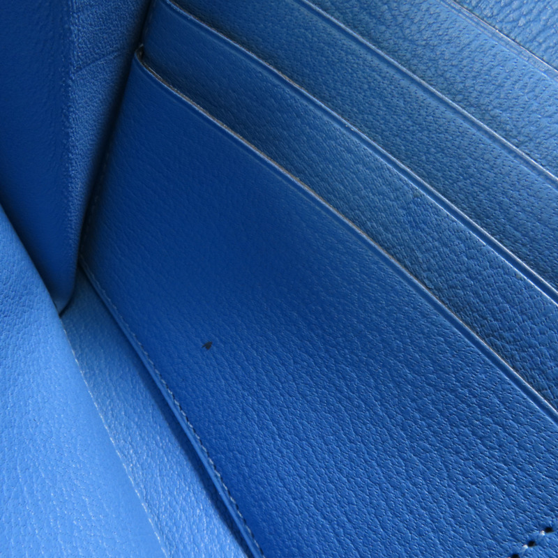HERMES Epsom皮革Kelly Wallet銀扣長錢包Colvert Blue/Blue Nuit-14