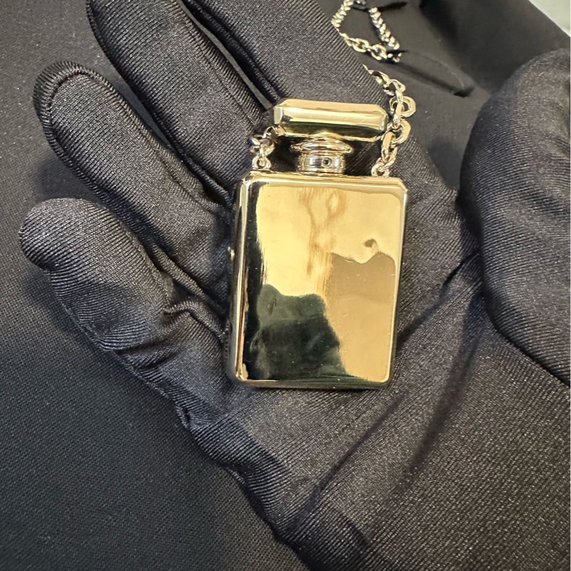 閒置Chanel香奈兒香水瓶項鍊，22s方塊冰糖款，幾乎全新-1