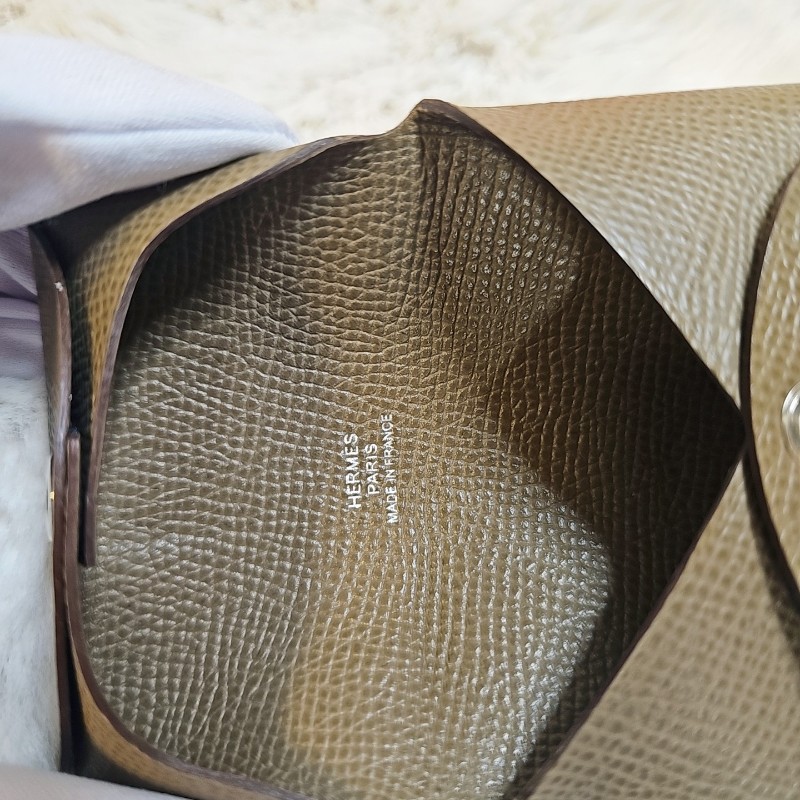 Hermès Bastia 愛馬仕 零錢包 taupe 大象灰 灰棕色 小牛皮卡夾 U刻 HERMES COIN PURSE-7