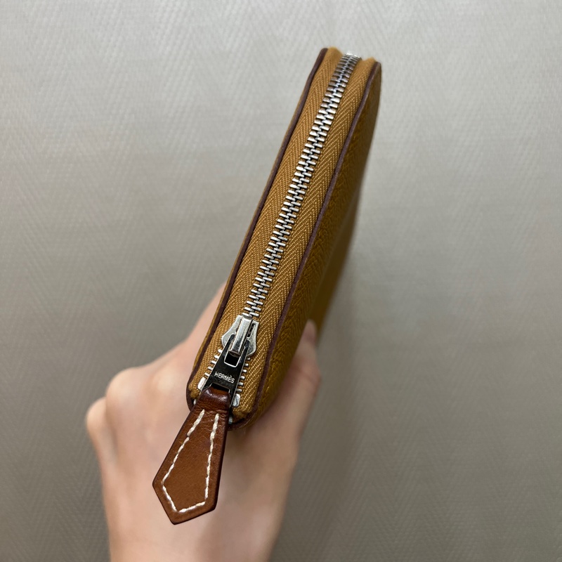 Hermes 餅乾色Epsomㄇ拉絲巾長夾-1
