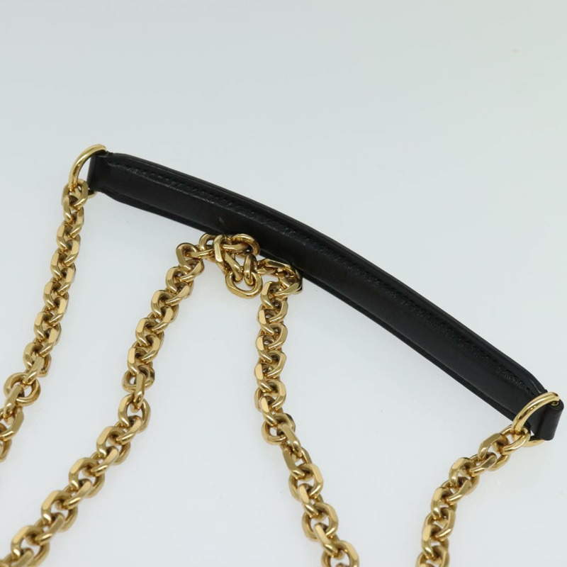【日本直送】CELINE 鏈條單肩包 皮革 銀色 黑金 正品 120162-7