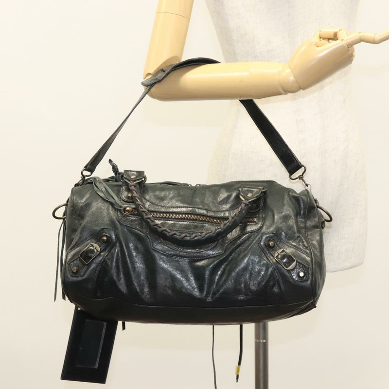 【日本直送】BALENCIAGA Zizy 手提包 皮革 2 款 黑色 128523 正品 sw763-27