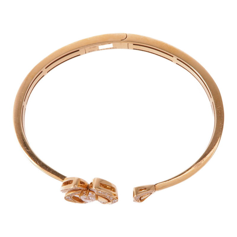 BVLGARI 18K玫瑰金Fiorever Bracelet鑽石手鐲-4