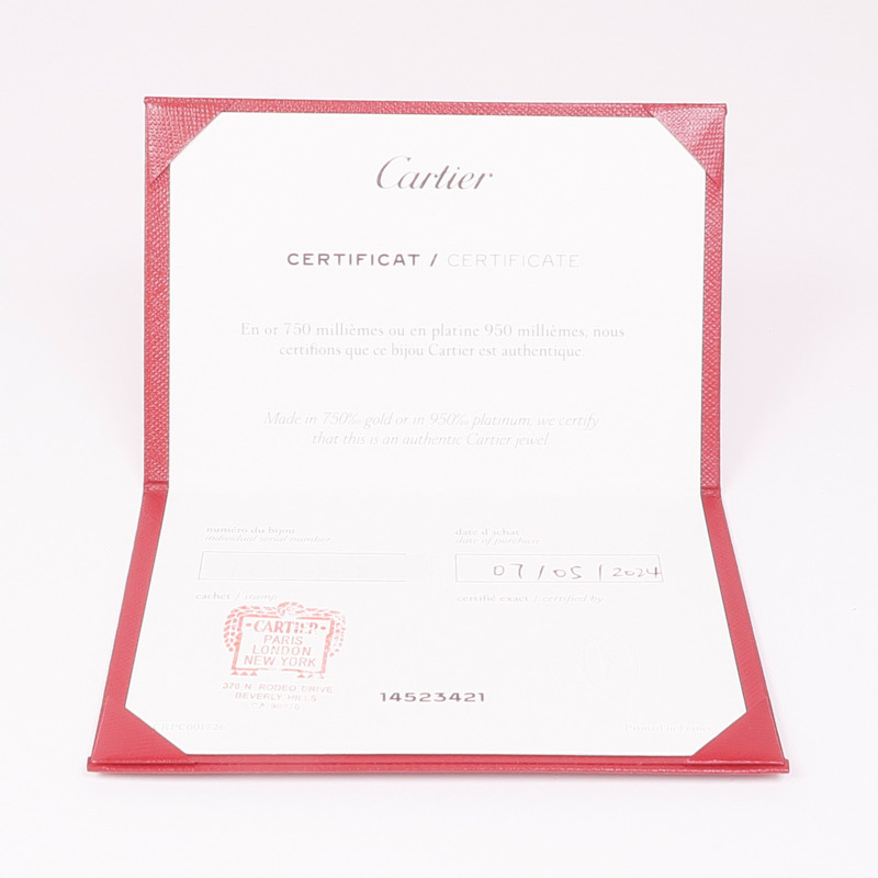 CARTIER 18K玫瑰金Love Bracelet鑽石手鏈Cartier#17-7