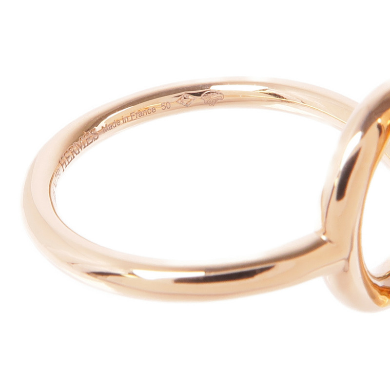HERMES 18K玫瑰金Echappee Ring鑽石戒指Hermes#50 US#5.5-6