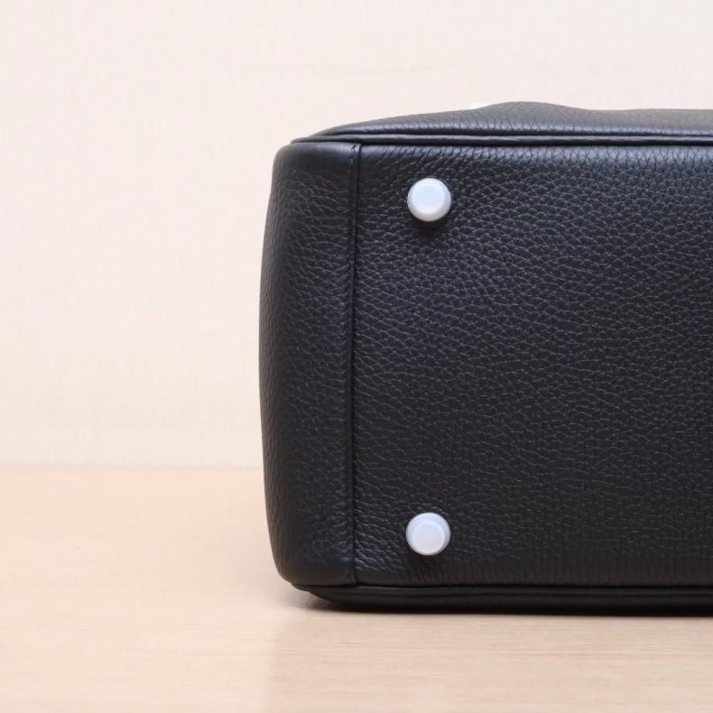 HERMES(愛馬仕) Lindy 30 89黑色 TC皮 W刻 銀扣-3