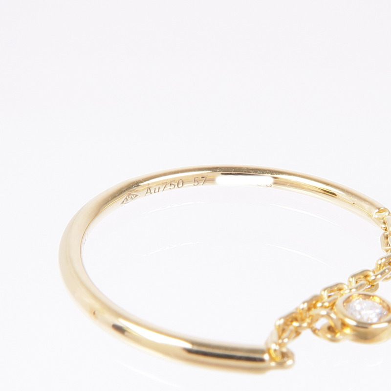 LOUIS VUITTON 18K黃金/白金/玫瑰金Idylle Blossom Ring戒指US#8-6