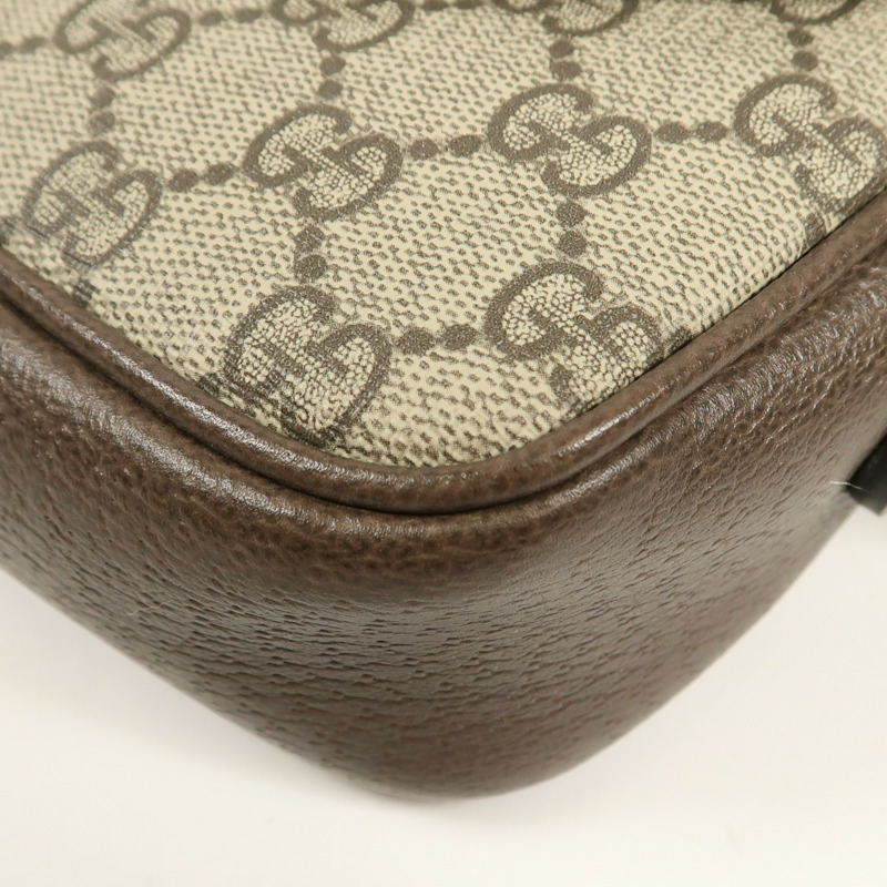 GUCCI 塗層帆布Ophidia GG金扣肩背袋-6
