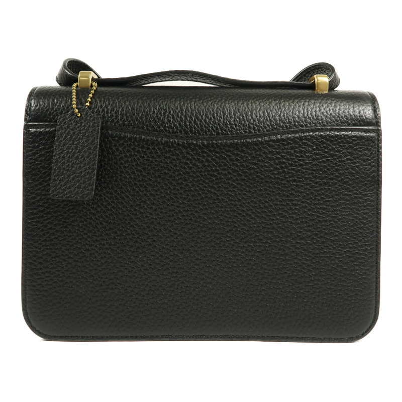 COACH 牛皮皮革Shoulder Bag金扣肩背袋-1