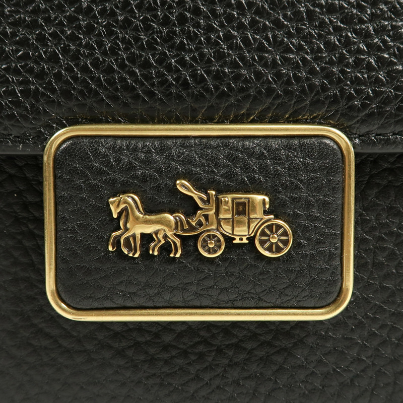 COACH 牛皮皮革Shoulder Bag金扣肩背袋-9