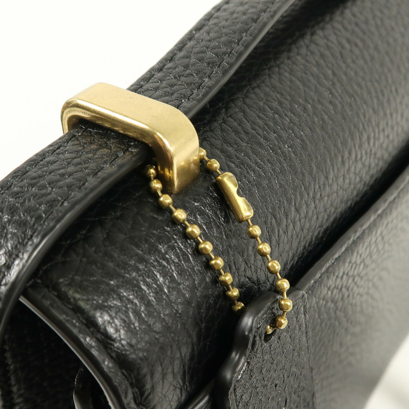 COACH 牛皮皮革Shoulder Bag金扣肩背袋-10