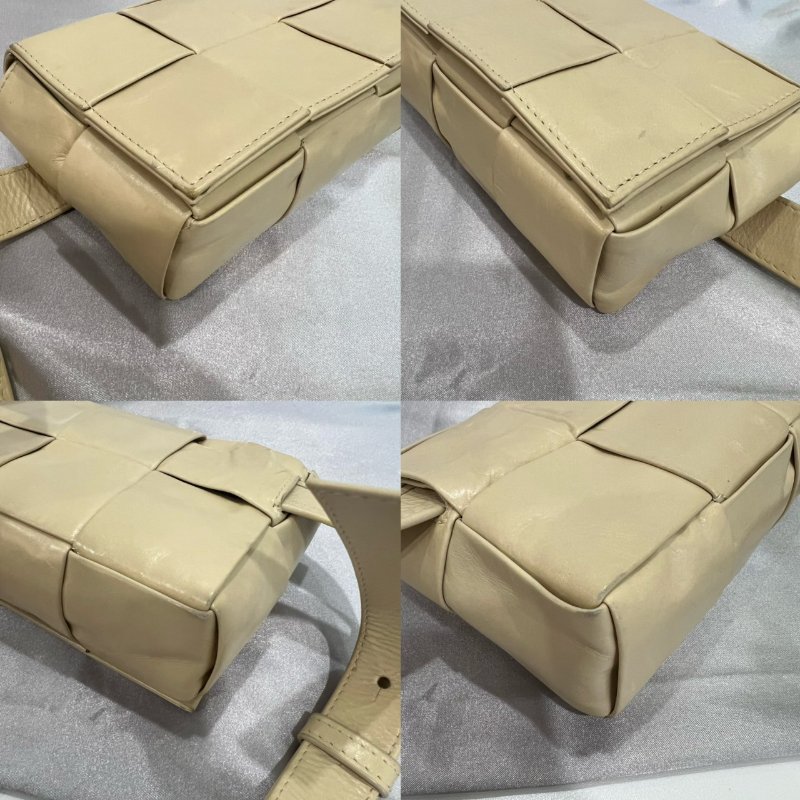 Bottega Veneta BV 奶茶CASSETTE 2*4 腰包-4