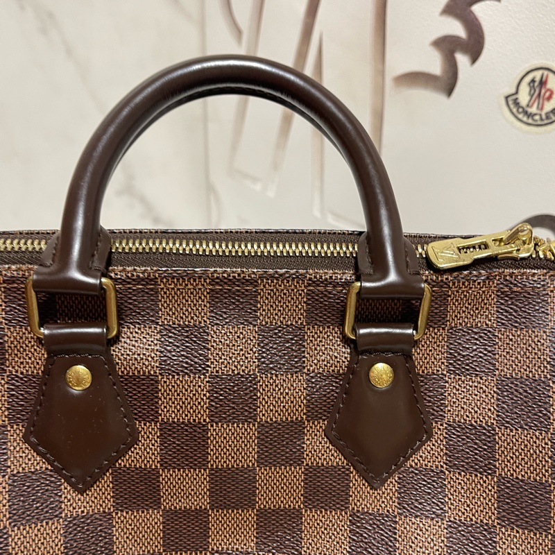 lv speedy 25 棋盤格 背帶款-8