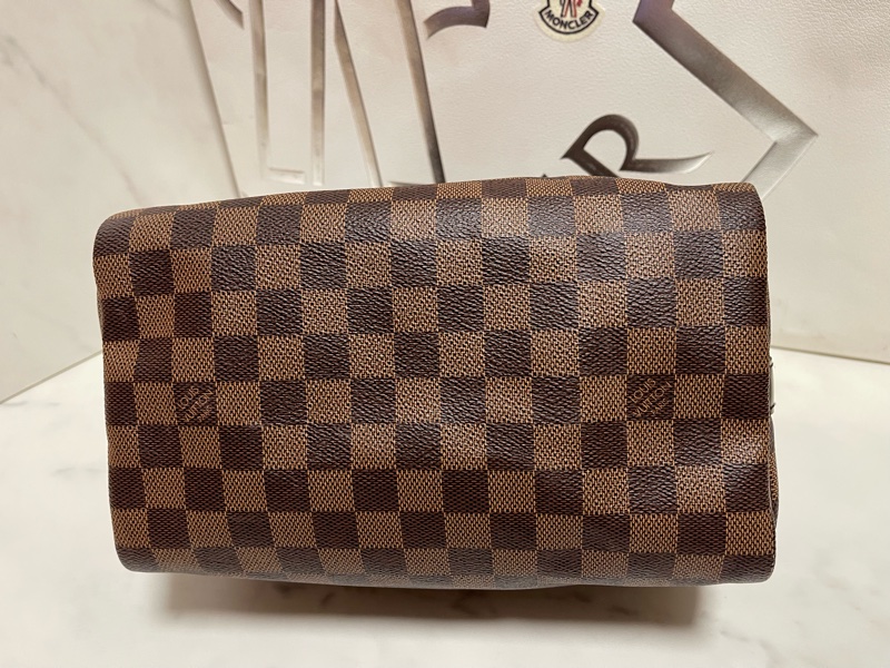 lv speedy 25 棋盤格 背帶款-16