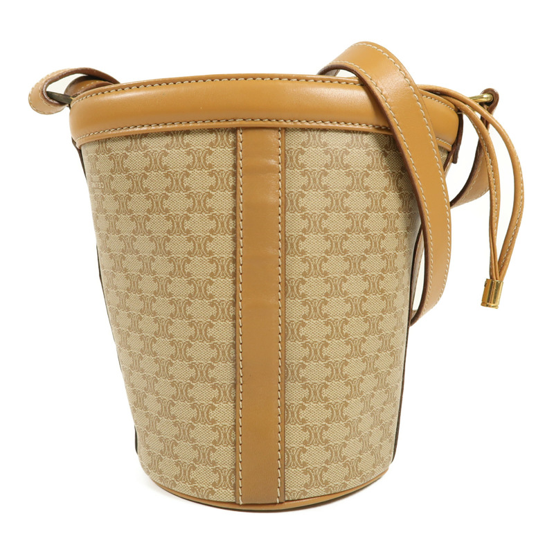 CELINE 塗層帆布Vintage Bag金扣肩背袋-0