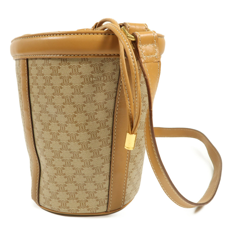 CELINE 塗層帆布Vintage Bag金扣肩背袋-2