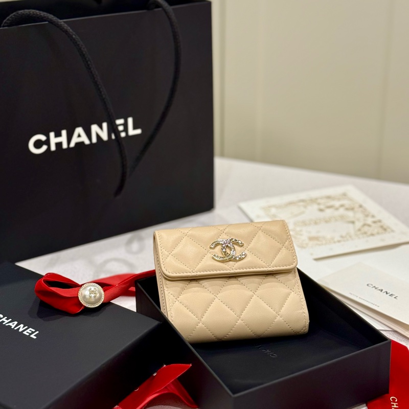 CHANEL 2025春夏經典小型口蓋皮夾_季節限定款-0