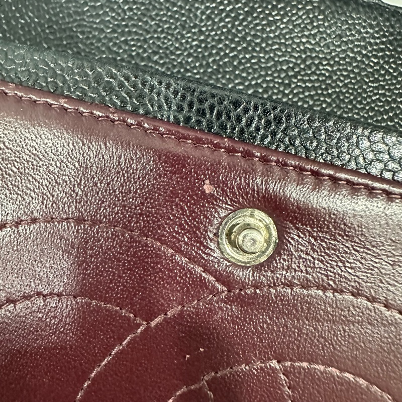 Chanel A58600 黑荔枝皮銀釦肩背包 Jumbo coco 30-24