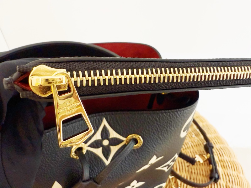 全新LV全皮黑米拼色NéoNoé MM水桶包M45497-7