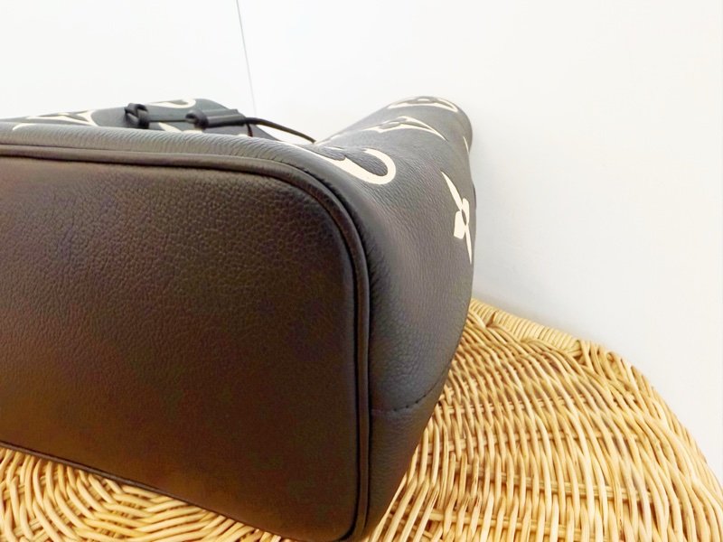 全新LV全皮黑米拼色NéoNoé MM水桶包M45497-9