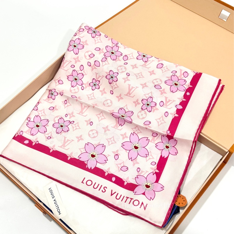 LV x TM Monogram Cherry Blossom Square 70🌸 全新-0