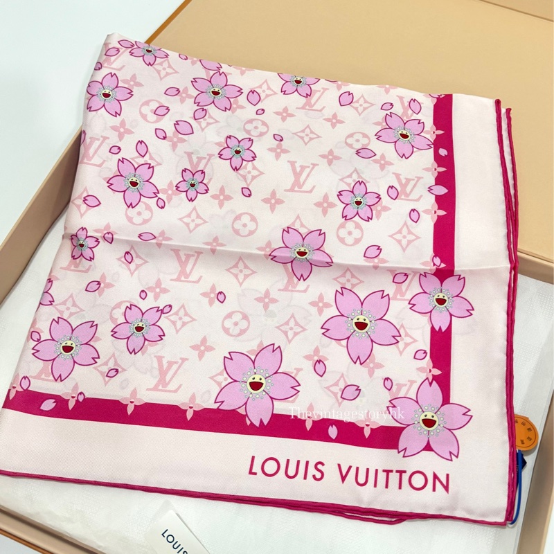 LV x TM Monogram Cherry Blossom Square 70🌸 全新-1